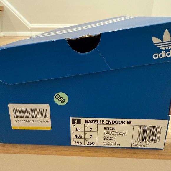 adidas gazelle silver green womens adidas Gazelle Indoor Orange Peel White – amzunit main image 0
